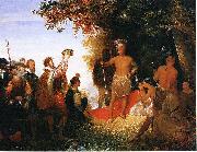 John Gadsby Chapman The Coronation of Powhatan Sweden oil painting artist